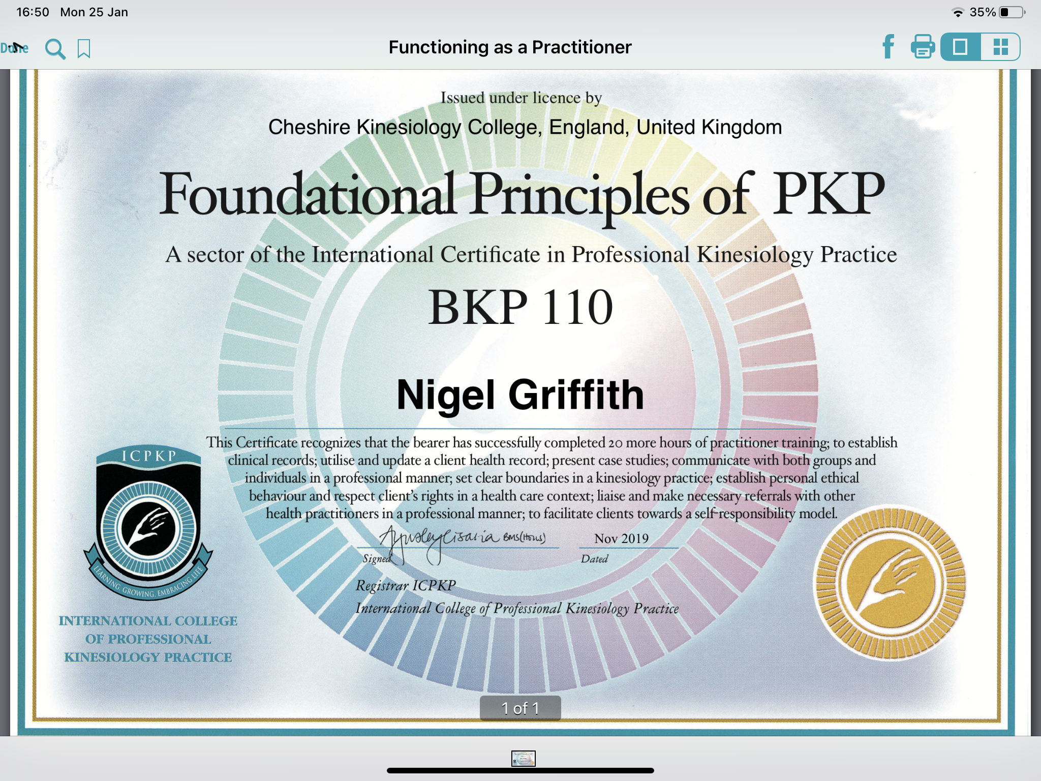 Foundational principles cert